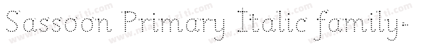 Sassoon Primary Italic family字体转换
